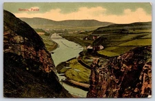 Antique Bohemia Postcard Berouan River Valley Landscape Austria 1912