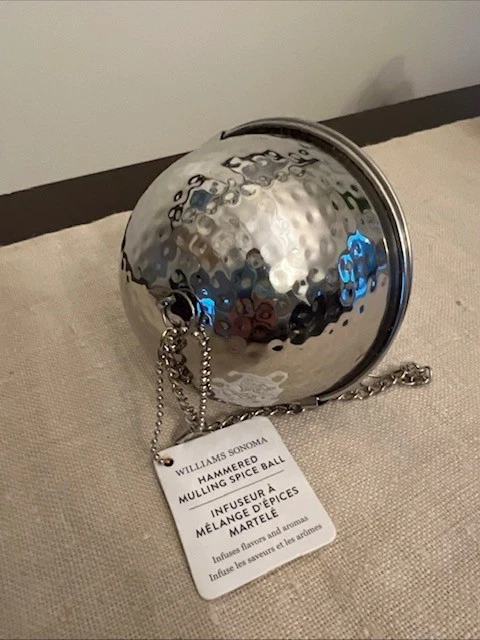 NEW WILLIAMS SONOMA Hammered Mulling Spice Ball Infuser