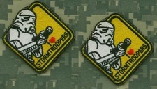 DAESH WHACKER GREEN BERETS SP OPS in MOSUL burdock 2" 2-TAB I love StormTroopers