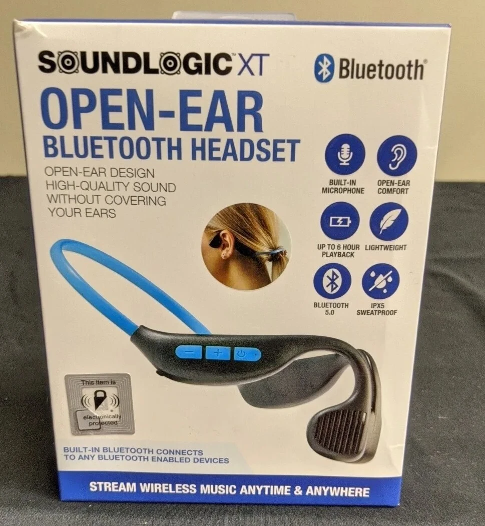 Sound Logic XT Open Ear Bluetooth Headset With Speaker Volume