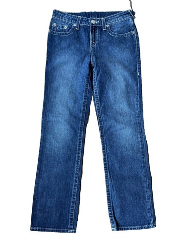 True Religion Boys Jack Super T Slim Jeans Big Stitch Overdye Red