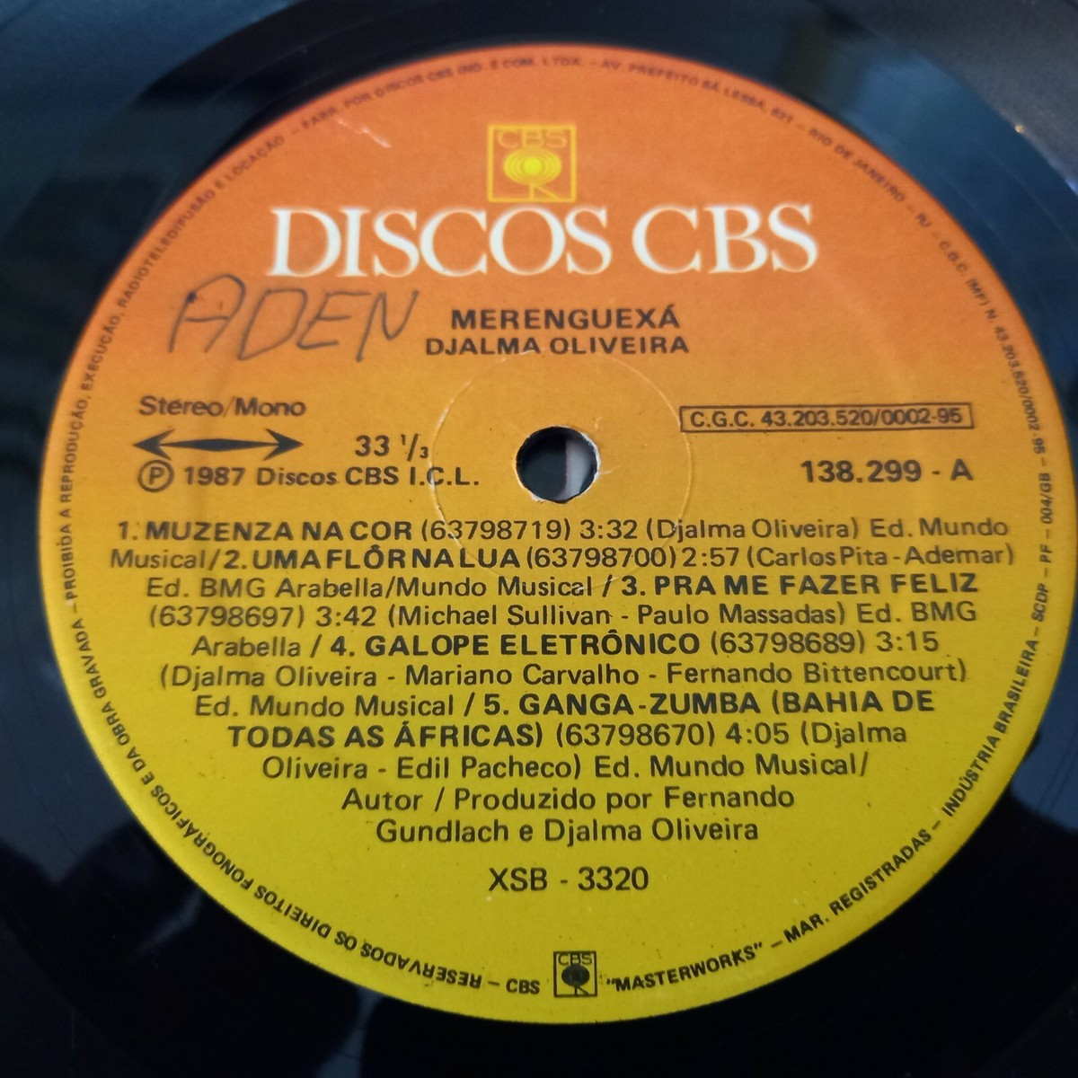 DJALMA OLIVEIRA LP MERENGUEXA 87' AXE GROOVE DANCEFLOOR BRAZIL VG