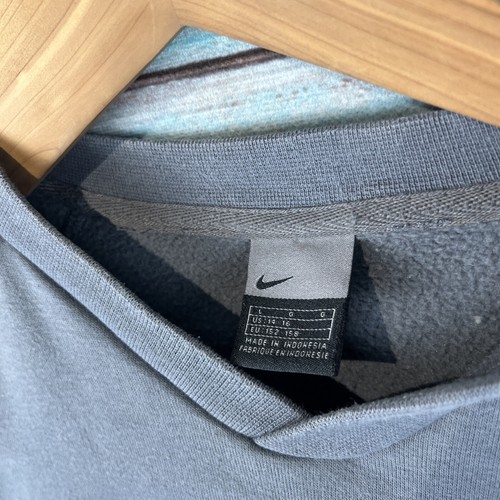 Youth Nike Sweatshirt Size Large Grey Vintage Y2K - Picture 3 of 7