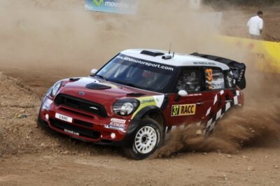 Dani Sordo (ESP) on the Shakedown stage 2011 WRC Rally Car Old Photo
