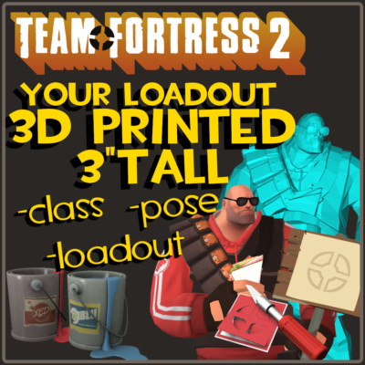 Team Fortress 2 Custom 3D Prints Figure Merchandise NECA Valve