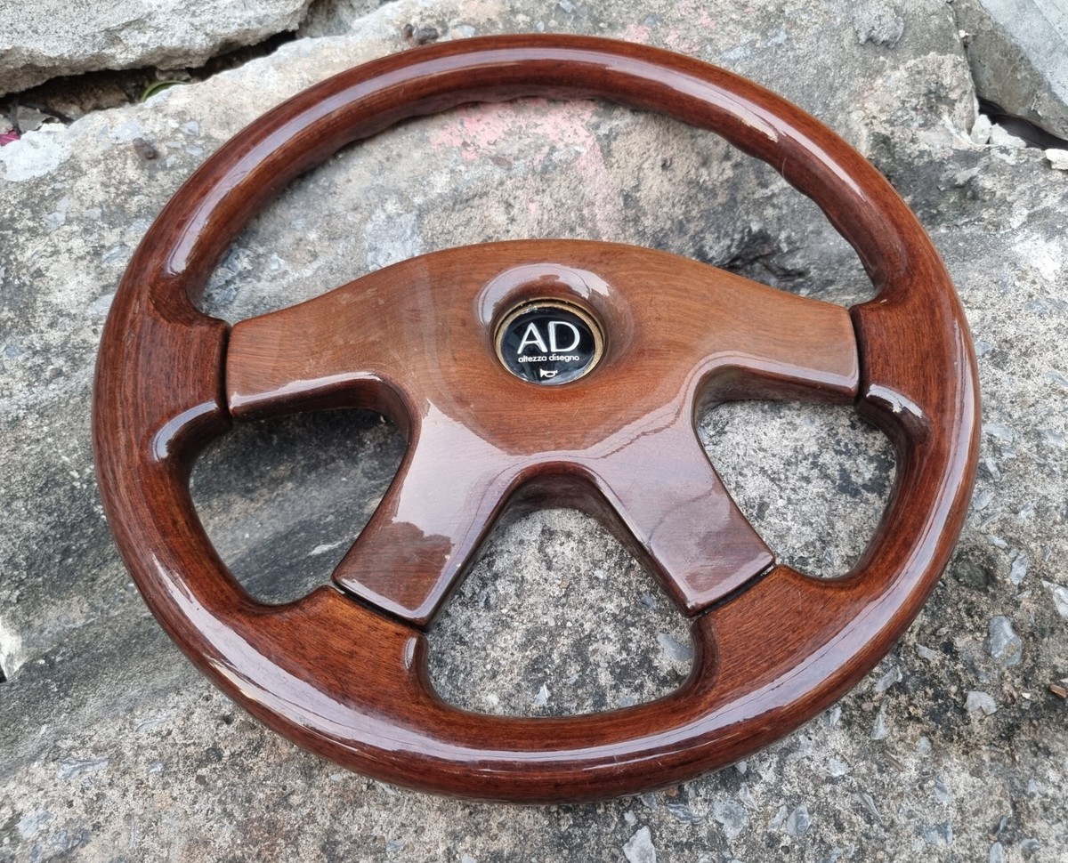 rare ATC ALTEZZA DISEGNO 360MM WOOD STEERING WHEEL benz bmw honda