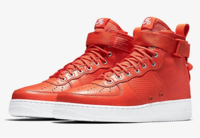 nike air force mid orange