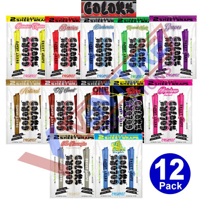 COLORS Organic Sheet Wraps Variety Pack 12/2CT - ASSORTED FLAVORS