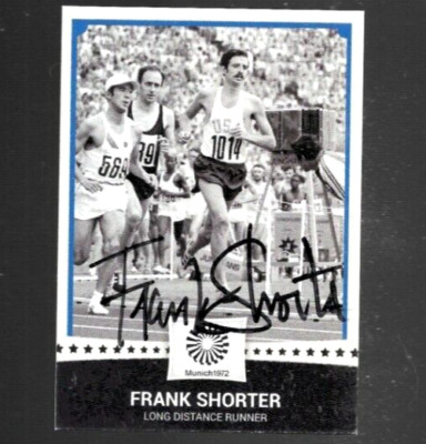 Signed FRANK SHORTER autographed CUSTOM TRADING CARD U.S. Olympic LEGEND 4