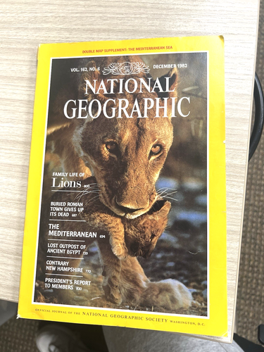 National Geographic Magazine - December 1982 Family Life Of Lions