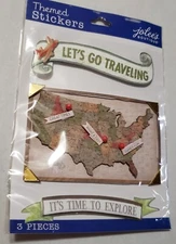 NIP Sealed Jolees Boutique Travel Time To Explore Road Trip USA Map Sticker