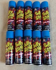 Lot Of 10 Silly String Party Streamers 3 oz Can Only Blue Color  New 