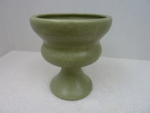 HAEGER Vase Pedestal Planter Urn Pottery Green  Sage