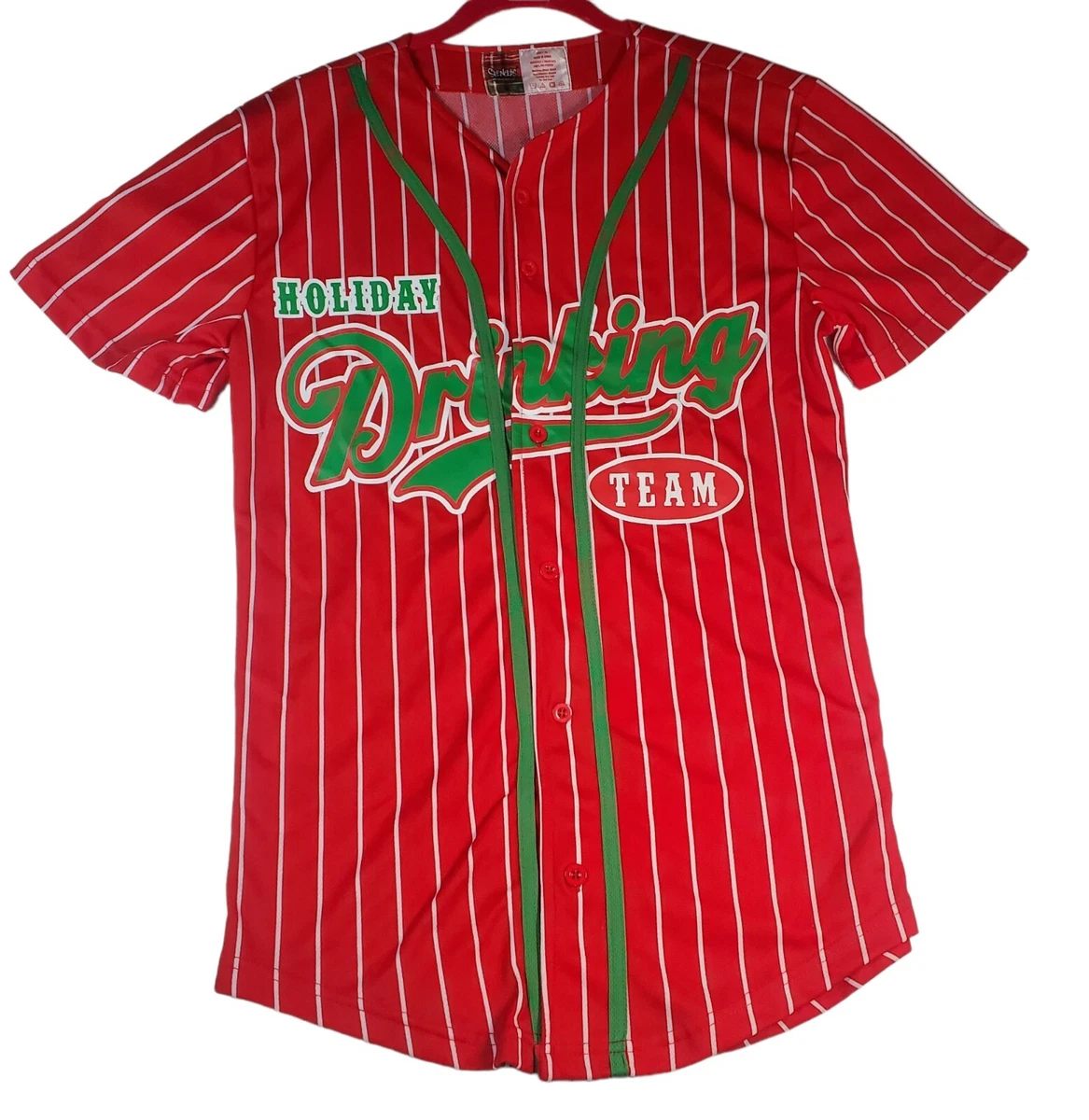 Spencers Workshop HOLIDAY DRINKING TEAM Christmas Baseball Jersey