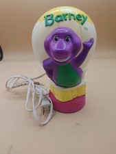 Vintage Barney Night Light Purple Dinosaur Lamp Hot Hair Balloon 90's Works