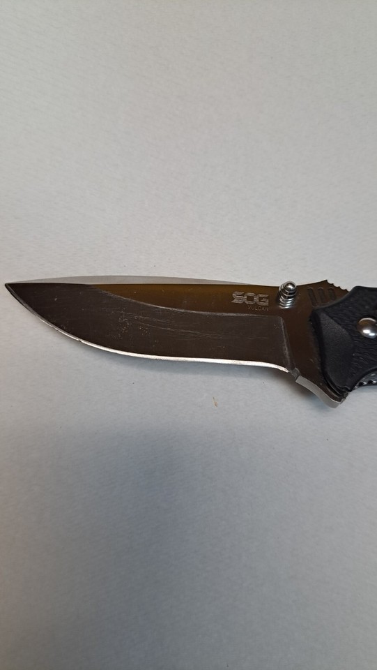 Sog Vulcan VG10 Seki Japan Folding Pocket Knife, Arc Lock, Black