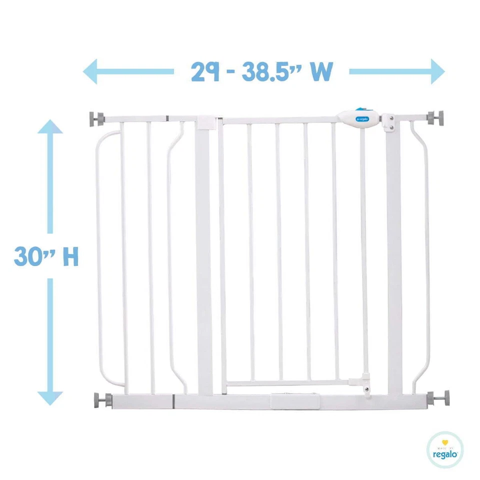 Durable Extra Wide Baby Gate W/ Walk Through Door for Ages 6 To 24 Months Gates - Image 2 of 4