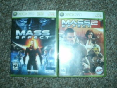 xbox360 Mass Effect 1 And Mass Effect 2 Both Complete  free shipping