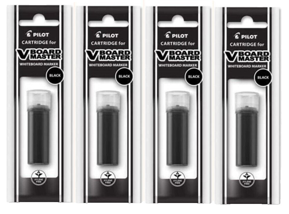 Pilot Ink Refill Cartridge Black 4/Pk BeGreen V Board Master