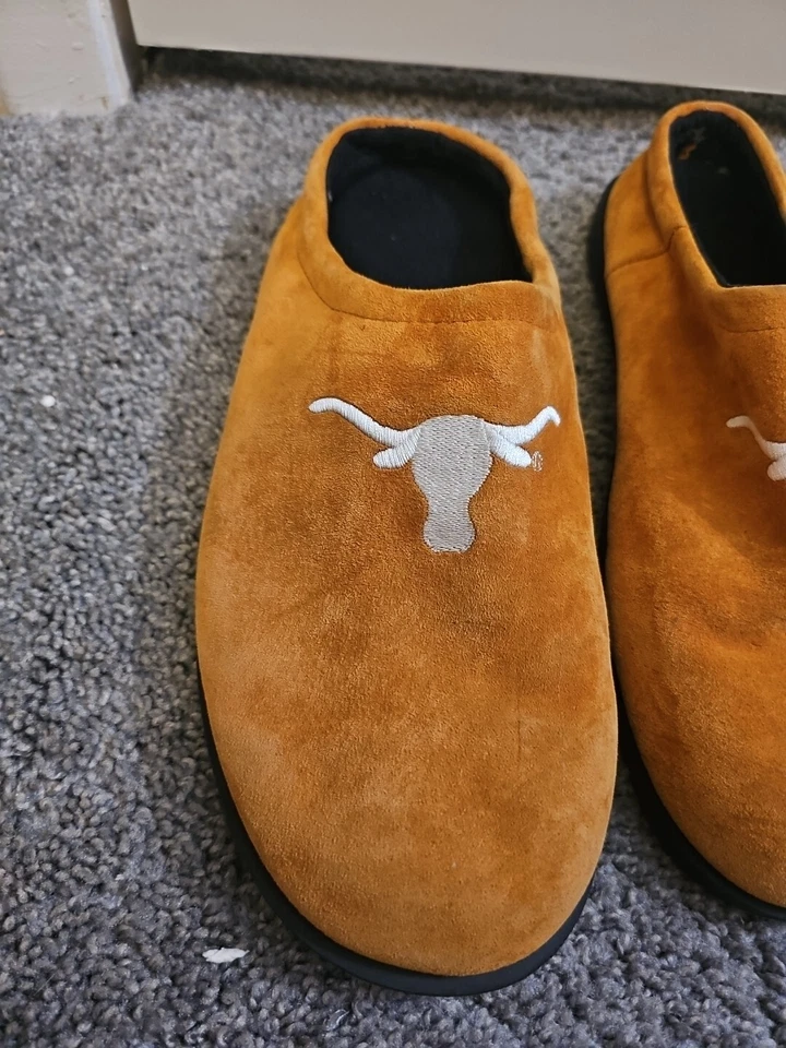 Longhorns Texans Mujer Zapatillas Naranja 11M Gamuza Casa Zapatos Silencio Cachorros Foto 2 de 4