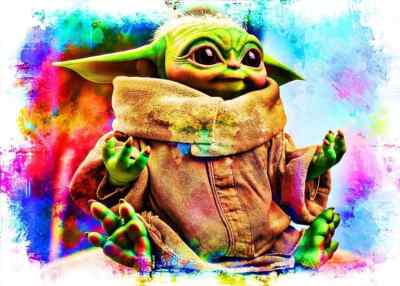 2024 GROGU ''Baby Yoda'' STAR WARS 1/1 MASTERPIECE ART SKETCH CARD ARTIST SIGNED