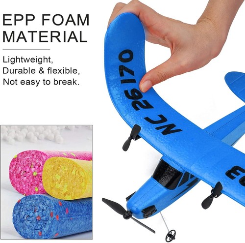 2.4GHz RC Foam Plane 2 Channels Remote Control Airplane for Kids Boys RC Toys AU - Picture 11 of 28