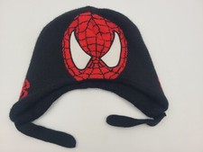 Youth Spider-Man Ear Flaps Tassels Beanie Winter Knit Hat Stocking Cap Boy Girl
