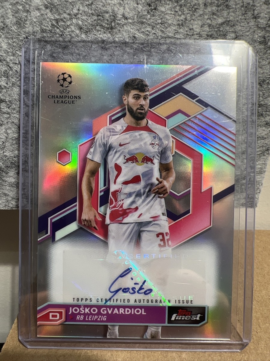 Josko Gvardiol 2022-23 Topps Finest UEFA Refractor Autograph Auto