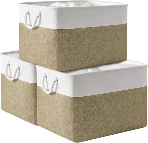 Organization and Storage Basket - 20x16x14 inch Jumbo 3 Pack