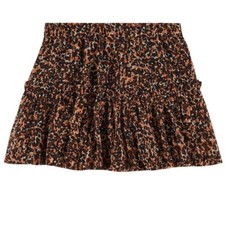 NWT Scotch  Soda Girls Cute Leopard Print Pull-On Lined Mini Skirt, Sz 10Y
