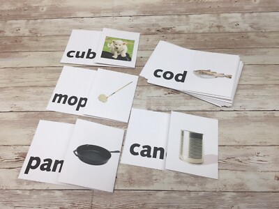 Reading Manipulative - Silent E words Picture Flip cards  - Home Or School