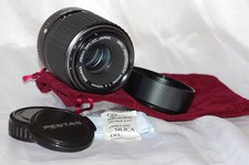 Objectif MACRO 100mm f4 PENTAX avec bouchons d'origine, pare-soleil, housse TBE_