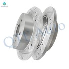 Rear 278mm Drilled Slotted Disc Brake Rotors For 1999-2005 Pontiac Grand Am