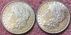 MORGAN SILVER DOLLAR COINS.  LOT OF 2 VERY NICE  PRE. 1921 LOT # 2 — photo 4