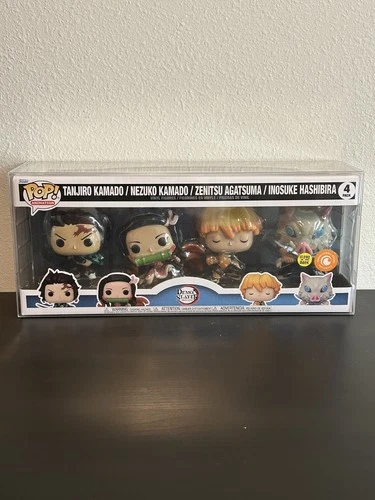 NEW! Demon Slayer Funko 4-Pack GITD Tanjiro, Nezuko, Zenitsu, Inosuke Exclusive!