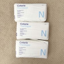 NEW Coterie The Diaper Size Newborn Three Packs of 31 Diapers Sealed 93 Total