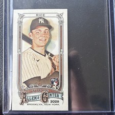 Ben Rice RC 2025 Topps Allen & Ginter Mini New York Yankees A&G back