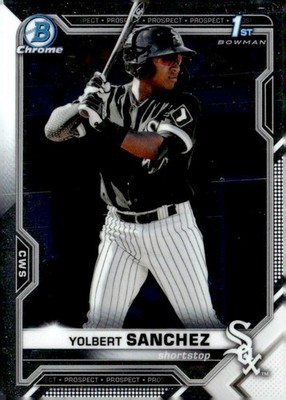 2021 Bowman Chrome 1st #BCP-40 Yolbert Sanchez(E)  Chicago White Sox