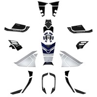 Kit Tank Full 3D Aufkleber Motorrad Yamaha Tracer 9 Gt+ Cobalt Blue 2025-2026