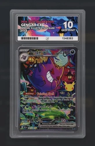 Gengar ex 2026 30th Celebration SIR 154/128 (English) ACE 10 perfect Subgrades