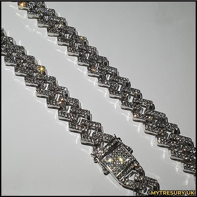 Diamond Prong Iced Cuban Chain | Miami Ice Necklace Cubic Zirconia
