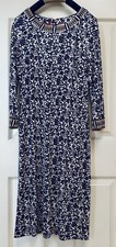 Elegant TORY BURCH 100% Silk Knit Fabric Long Sleeve Dress Size Medium, NWOT