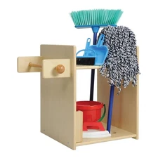 Kaplan Early Learning Wooden Housekeeping Stand with Accessories