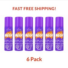 6 Pack Aussie Mega Hairspray Travel Size 1.5 Fl Oz Flexible Hold
