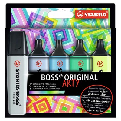 STABILO Textmarker BOSS ORIGINAL, 5er Kartonetui ARTY 1 bis 40 Stk SPARE 61%