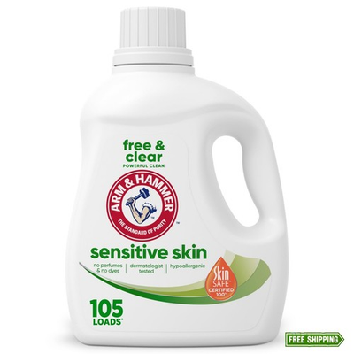 #ad #ad ARM amp; HAMMER Free amp; Clear Liquid Laundry Detergent for Sensitive Skin 105 oz $13.95