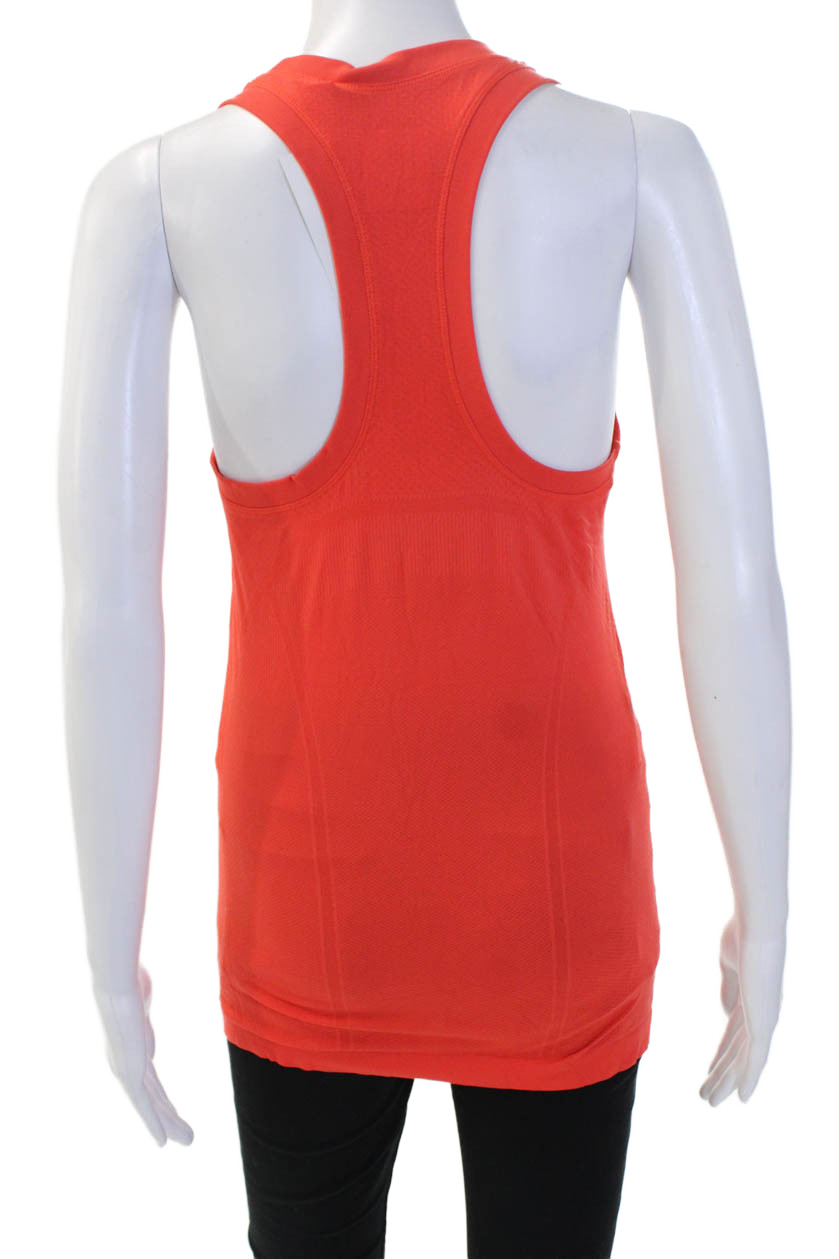 Athleta Womens Basic Solid Red Nylon Tank Round N… - image 3