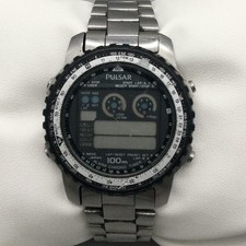 Vintage Pulsar Mens Watch 40mm Digital Chrono...
