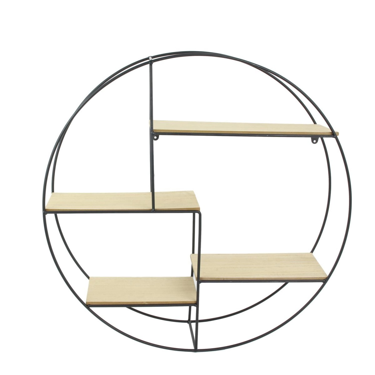 Étagère murale chêne naturel 4 niveaux de 50cm au design minimaliste