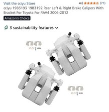 Toyota RAV4 2006-2012 Rear Brake Calipers Pai...